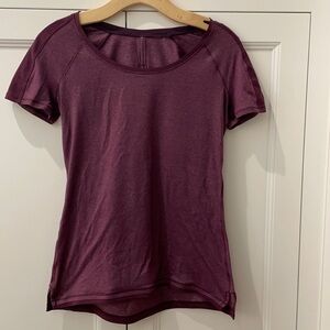 Gorgeous Lululemon Wine Color Tee Shirt-Great Cond